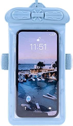 מקרה טלפון וקסון, תואם עם 9 2019 / ליהנות 9 בתוספת עמיד למים פאוץ יבש תיק [לא מסך מגן סרט ] כחול